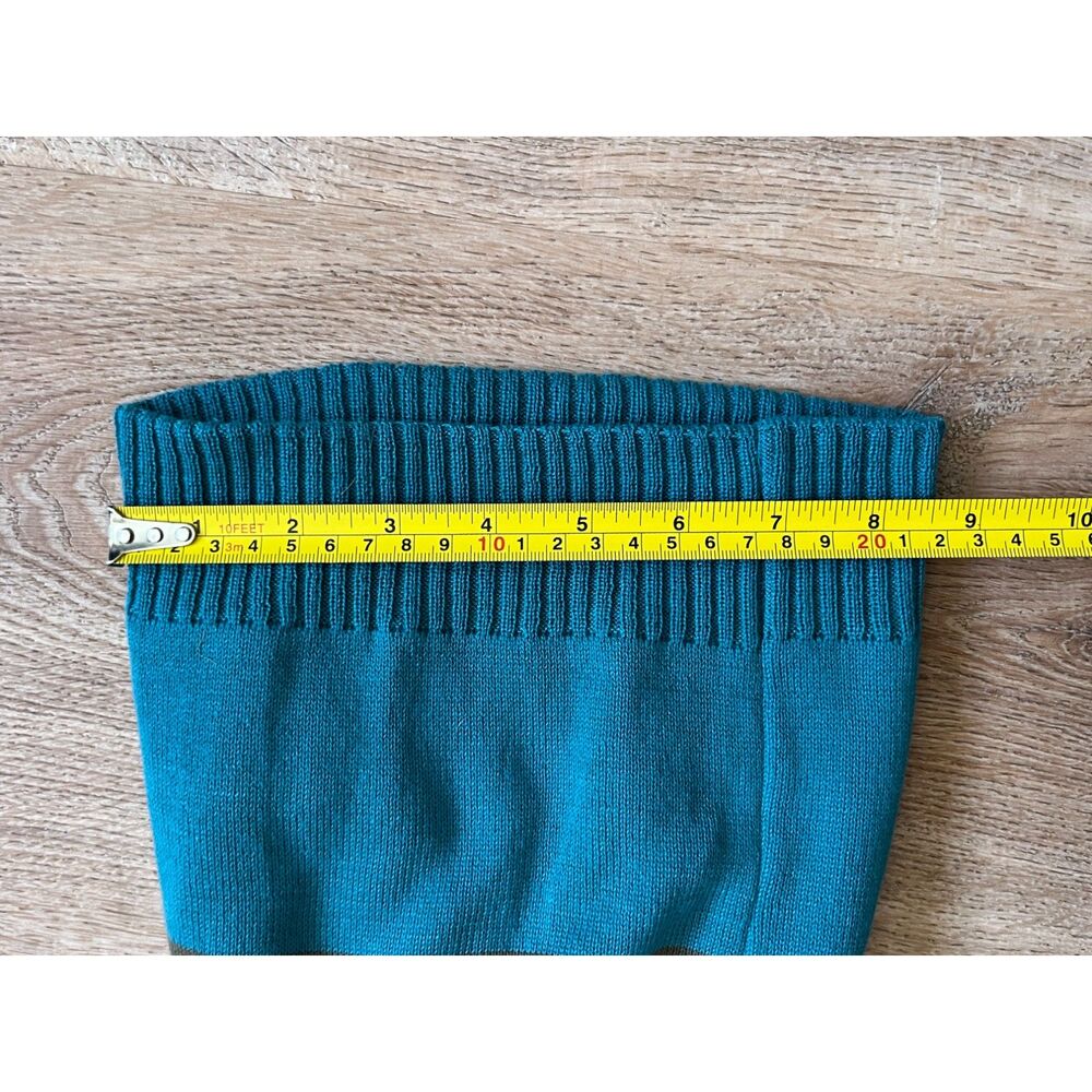 NWT Adidas Green Stripe Bobble Pom Beanie Hat Cap Women's Size Medium - Picture 5 of 7